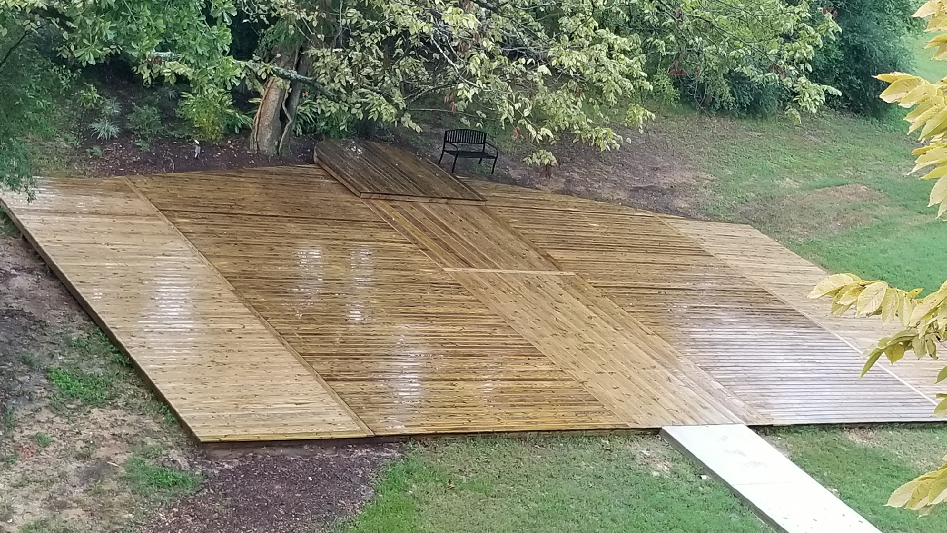 Isometric view of deck at Bowery House.