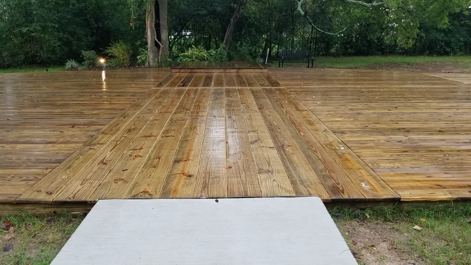 Completed deck at Bowery House
