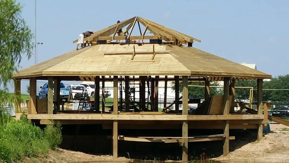 Lake West Gazebo construction phase 2