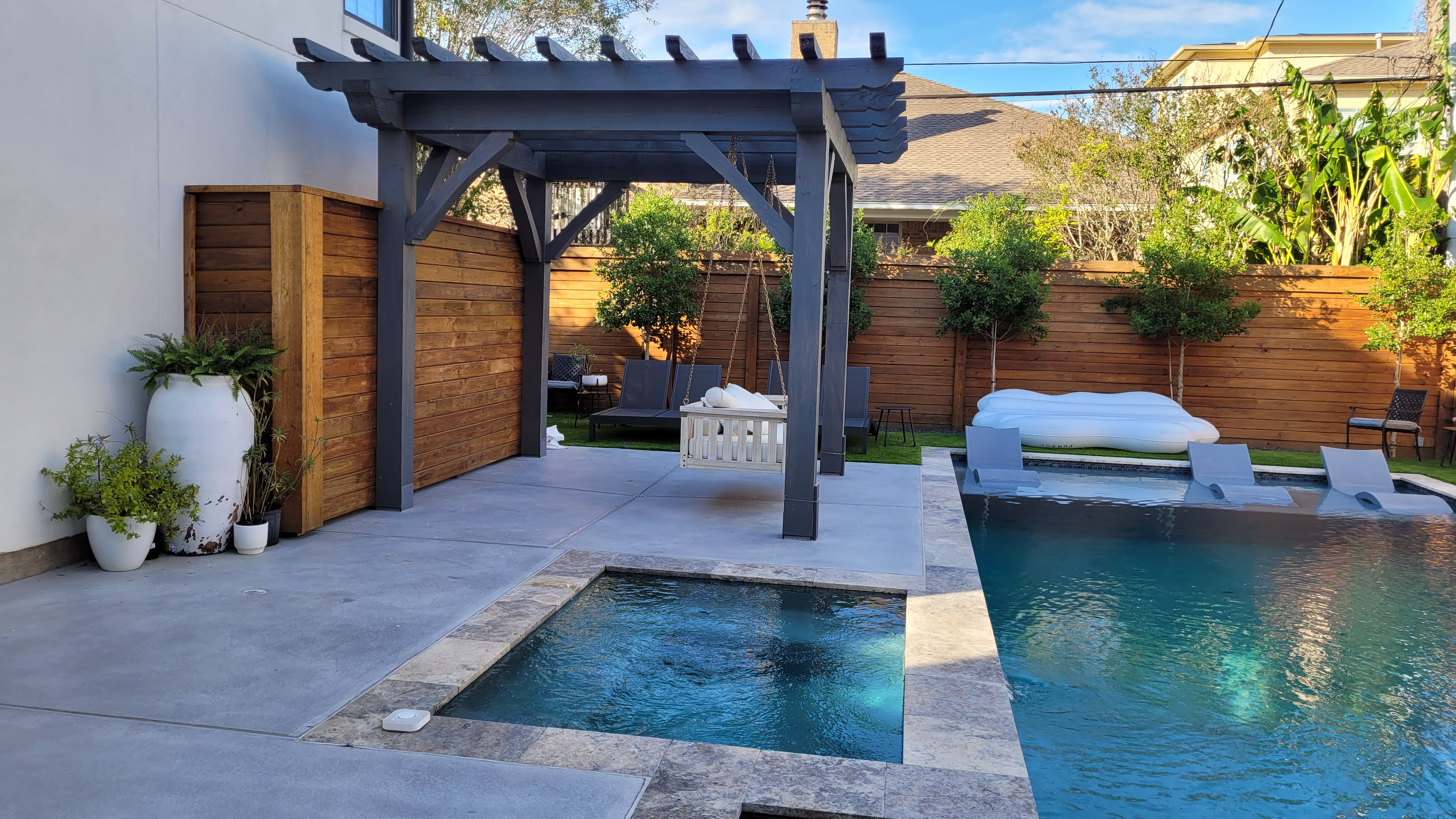 McIngvale Residence pergola view 2