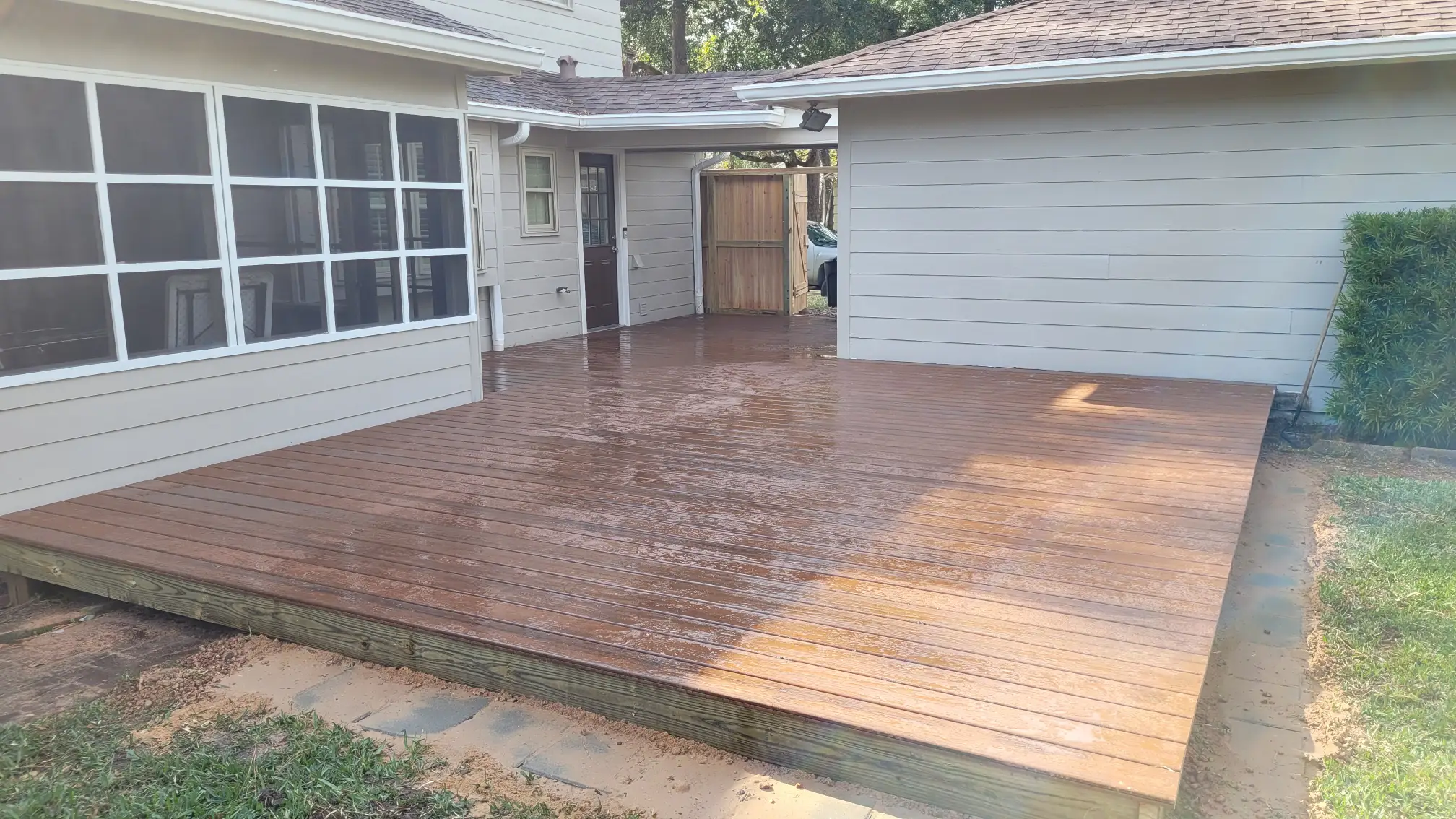 Moisture Shield deck construction start